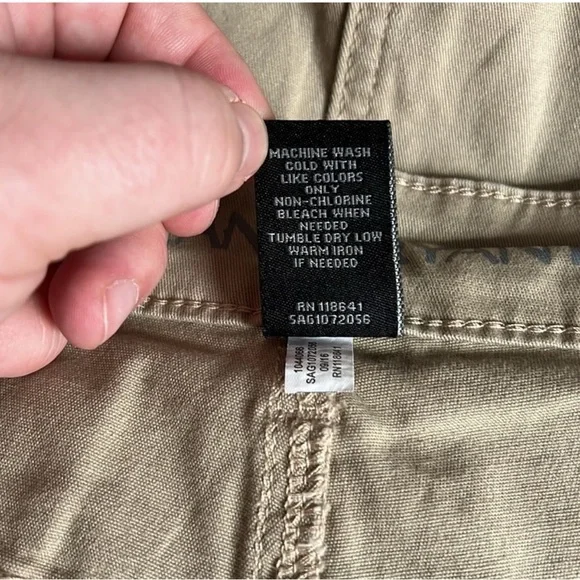 Lane Bryant Stretch Khaki Twill Tan Button Fly Skirt Plus Size 28 - Picture 8 of 8